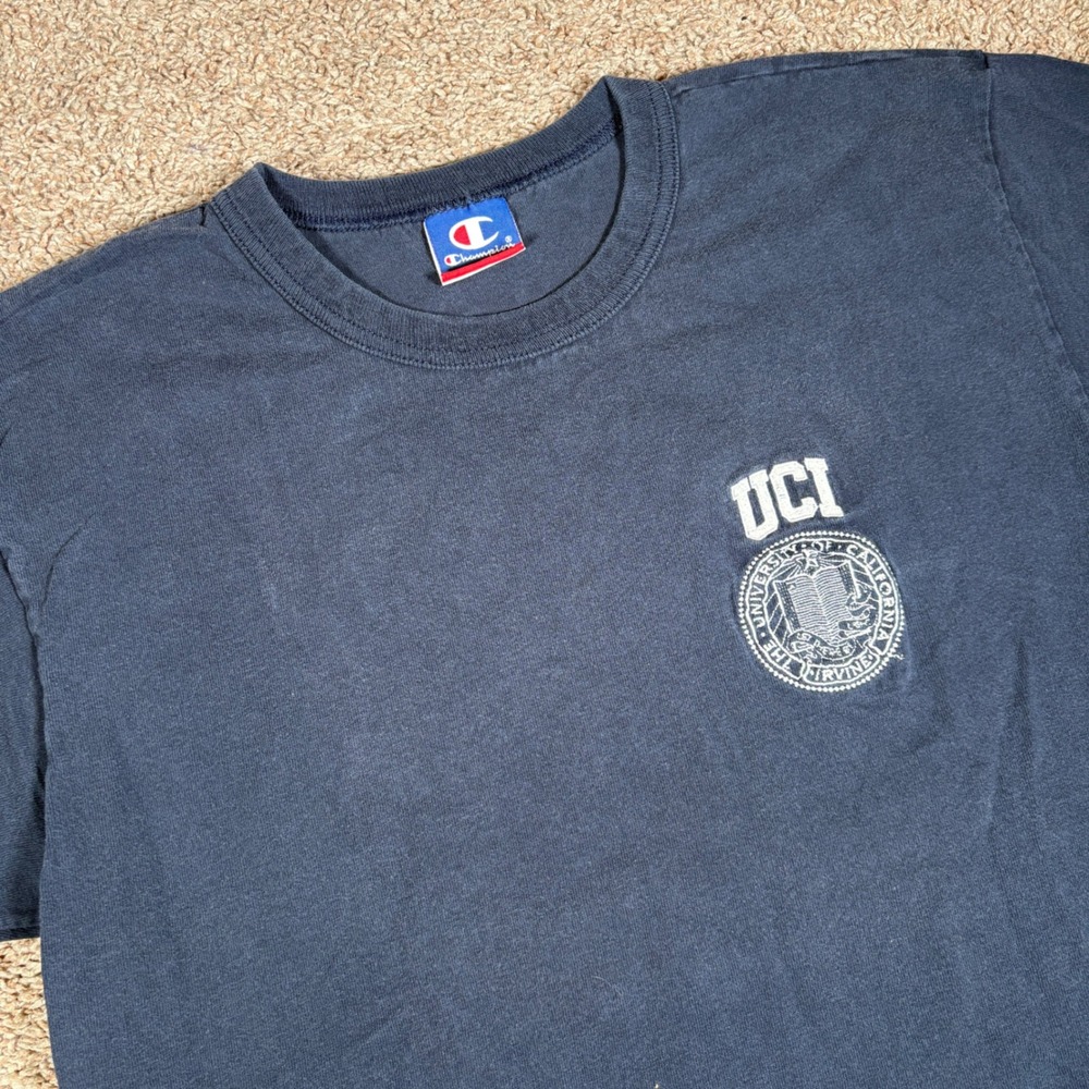 Champion UCI University of California Irvine Mens Navy Blue‎ T Shirt Tee